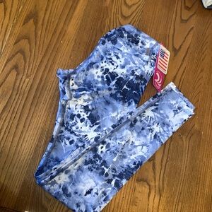 NWT‎ KOS USA Grey White Printed Galaxy Pull On Leggings Sz XS
